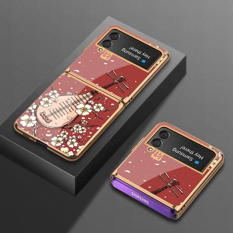 Luxury Case for Samsung Z Flip4 Case Retro Folk-custom Tempered Glass + Hard PC Shockproof Cover for Samsung Z Flip3 Case
Luxury Case for Samsung Z Flip4 Case Retro Folk-custom Tempered Glass + Hard PC Shockproof Cover for Samsung Z Flip3 Case