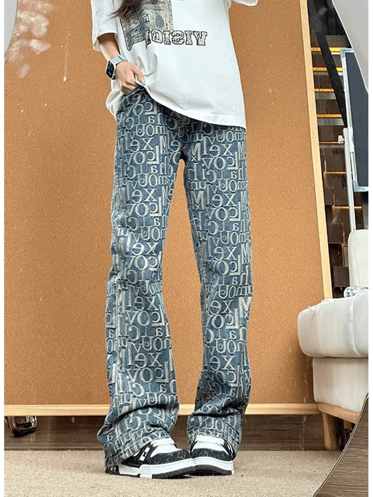 Light Blue Printed Letter Embroidery Men's Jeans American High Street Trendy Brand Knife Slim Flared Pants
Light Blue Printed Letter Embroidery Men's Jeans American High Street Trendy Brand Knife Slim Flared Pants