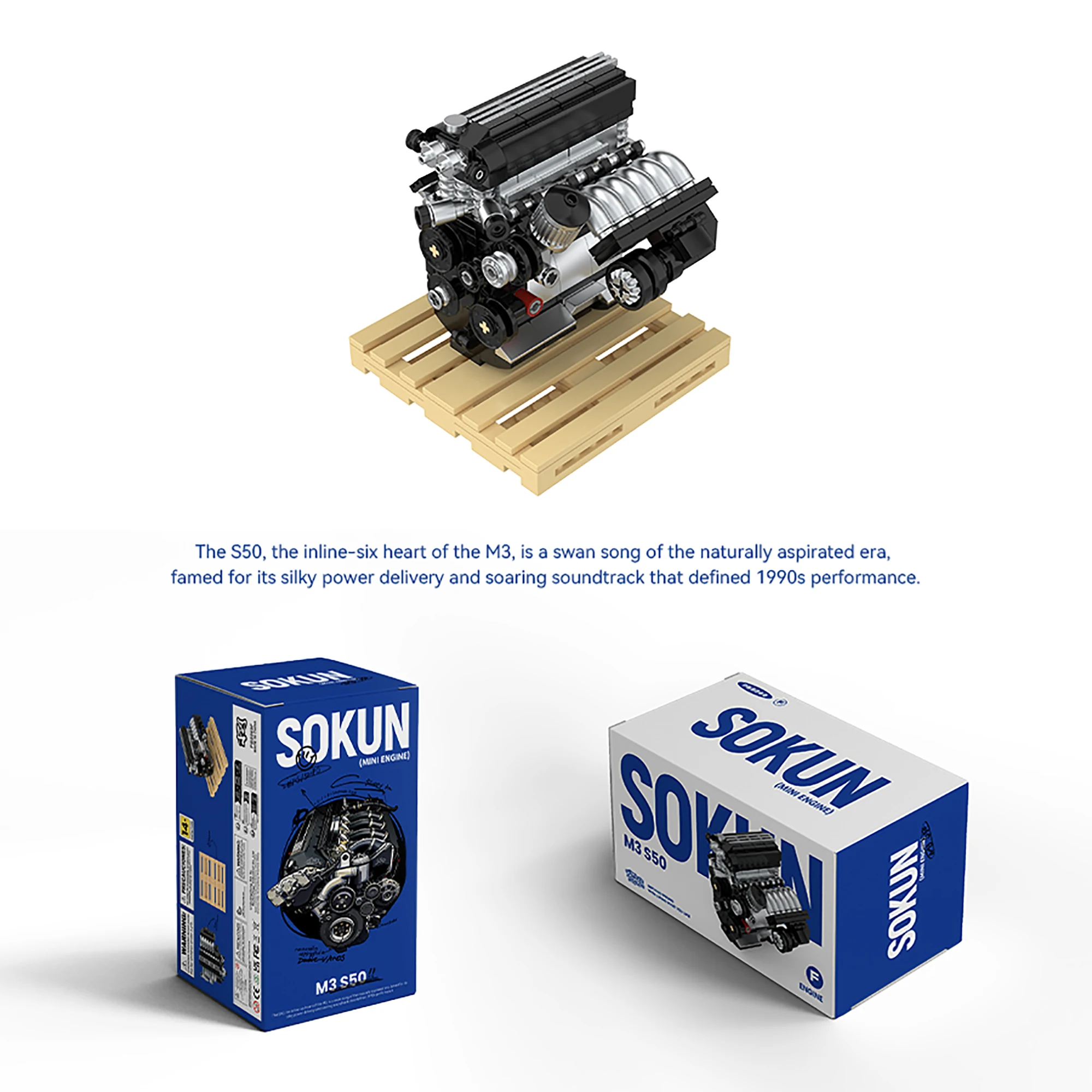292pcs M3 S50 Engine Building Blocks PB8869F Technical Supercar SOKUN Car Vehicle Engine Ornament Bricks Toys for Adults Gifts
292pcs M3 S50 Engine Building Blocks PB8869F Technical Supercar SOKUN Car Vehicle Engine Ornament Bricks Toys for Adults Gifts