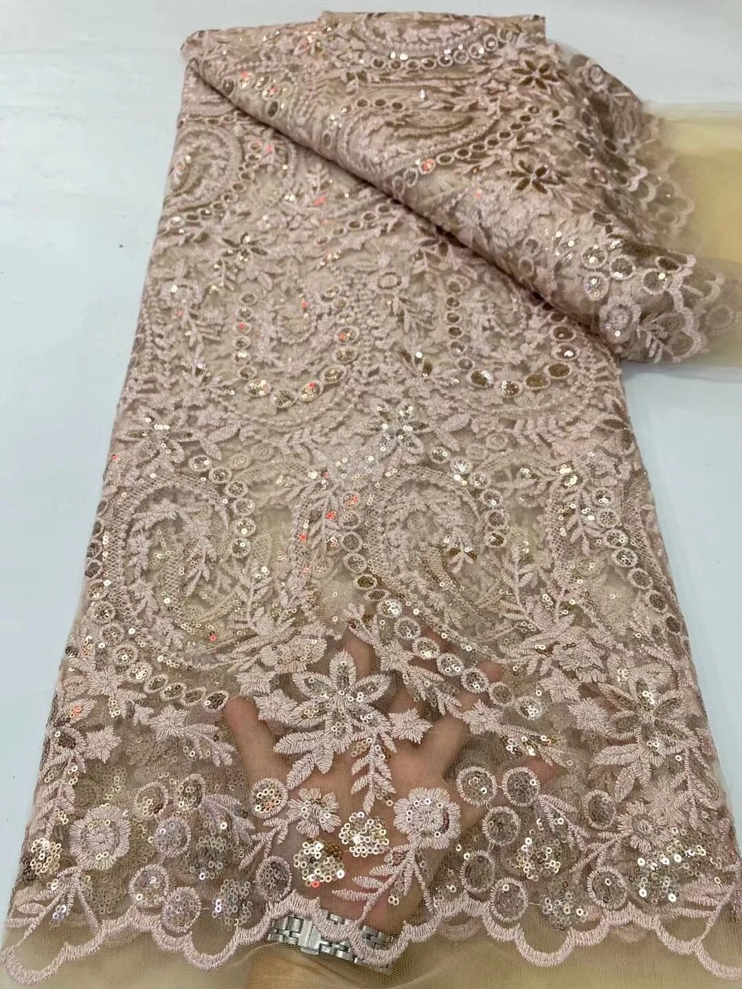 2024 African Nigerian High Quality Lace Fabric Embroidery Tulle Pure Wedding Party Dress Guipure SequinsFor Sewing Beads 5yards
2024 African Nigerian High Quality Lace Fabric Embroidery Tulle Pure Wedding Party Dress Guipure SequinsFor Sewing Beads 5yards