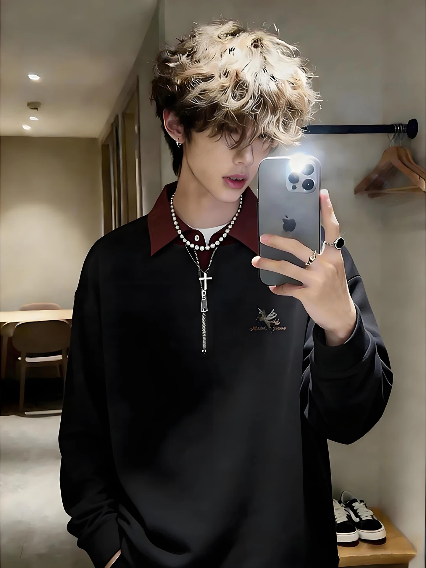 American Sle Long Sve irt Men's Spring College Sle oulder T-irt Haome f Zipper irt Collar Sweatirt
American Sle Long Sve irt Men's Spring College Sle oulder T-irt Haome f Zipper irt Collar Sweatirt
