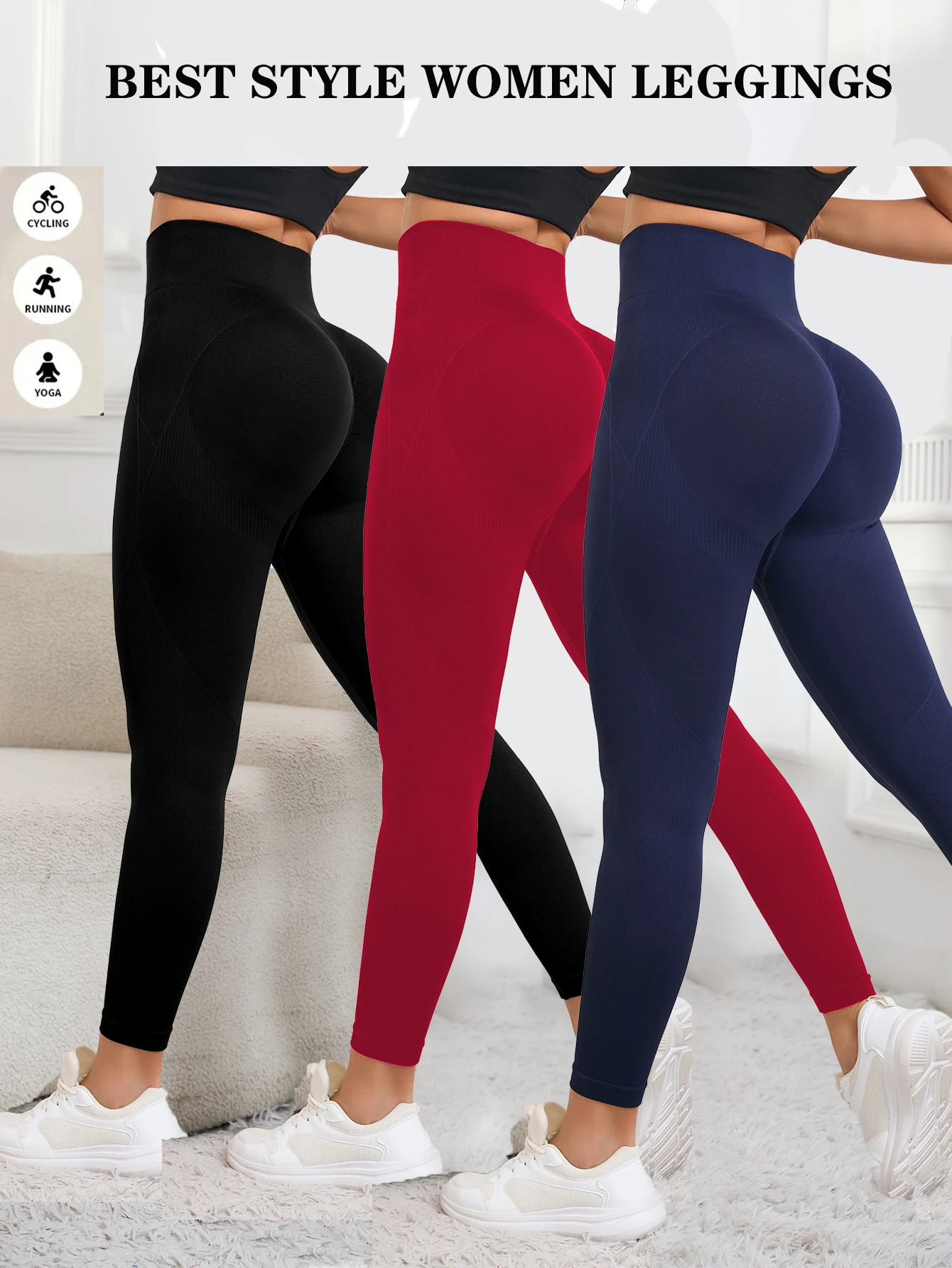 3pc Women Seamless High Waist Scrunch Butt Legging Stretchy Peach Hip Lifting Yoga Pants Squat Proof Fitness Gym Running Sports
3pc Women Seamless High Waist Scrunch Butt Legging Stretchy Peach Hip Lifting Yoga Pants Squat Proof Fitness Gym Running Sports