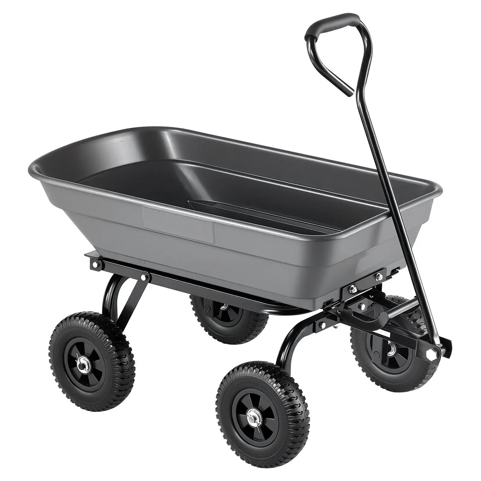 Garden Dump Cart, 400 lbs Poly Dump Cart, Garden Carts Dumps Wagon with 90° Quick-Dumps Mechanism, 180° Swivel Wheels, 270°
Garden Dump Cart, 400 lbs Poly Dump Cart, Garden Carts Dumps Wagon with 90° Quick-Dumps Mechanism, 180° Swivel Wheels, 270°