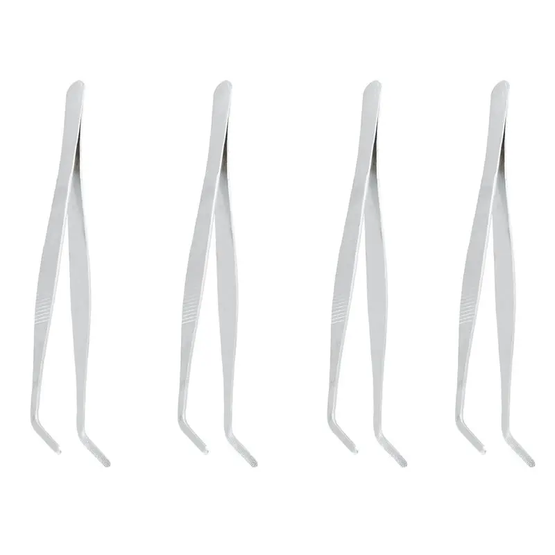 SYW-4Pcs 20Cm Angled Slanted Tip Metal Curved Tweezer Silver Tone
SYW-4Pcs 20Cm Angled Slanted Tip Metal Curved Tweezer Silver Tone