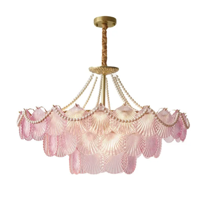 French living room chandelier light luxury crystal lamp cream wind master bedroom light pink princess American atmosphere
French living room chandelier light luxury crystal lamp cream wind master bedroom light pink princess American atmosphere