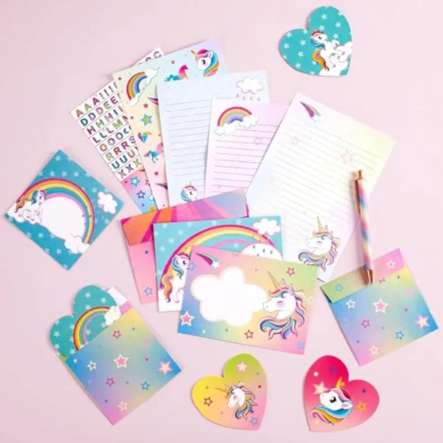 69 PCS Stationery Letter and Envelopes, Unicorn Stationery Set, Letter Writing Paper and Envelope Set Christmas Birthday Gifts
69 PCS Stationery Letter and Envelopes, Unicorn Stationery Set, Letter Writing Paper and Envelope Set Christmas Birthday Gifts