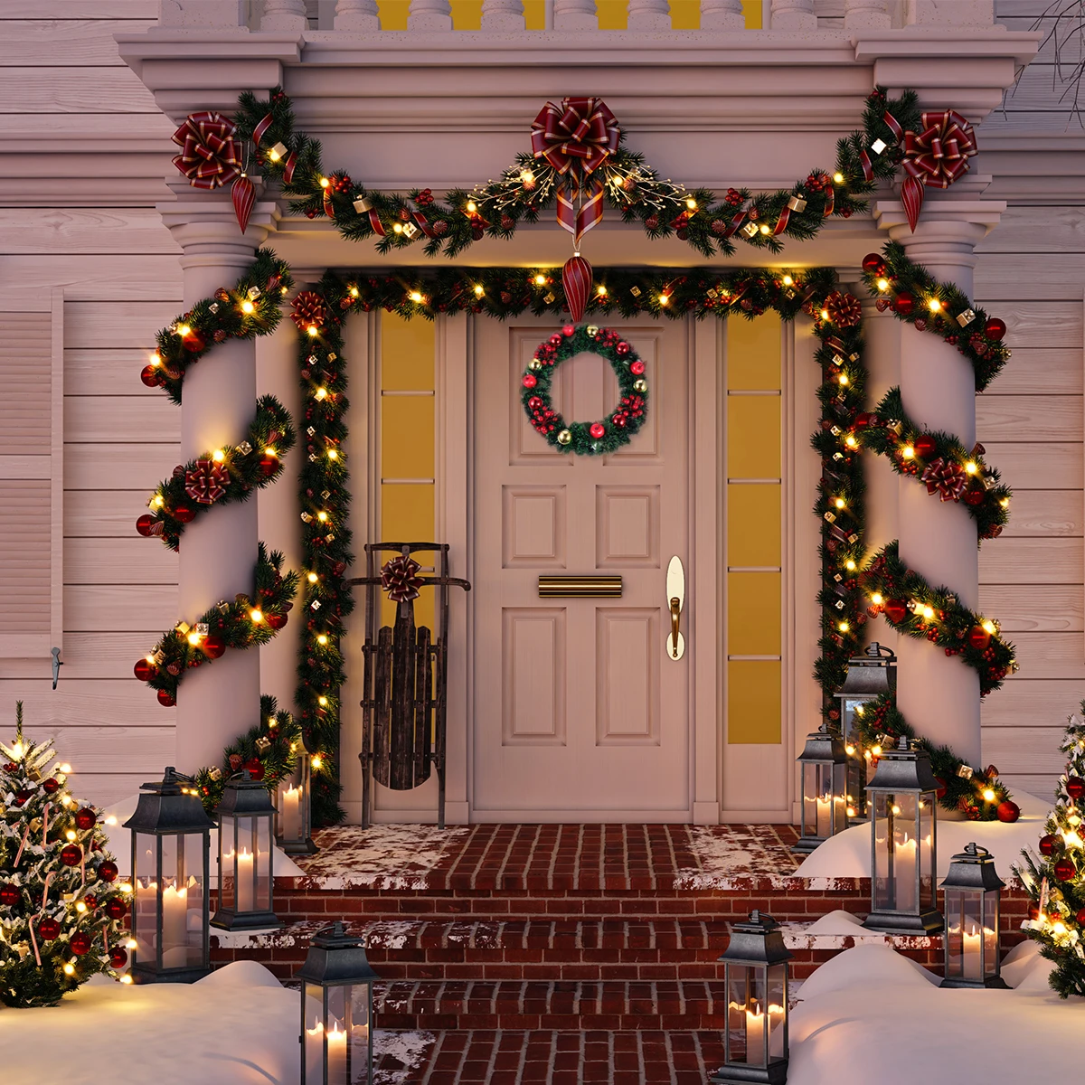 Christmas Wreath Beautiful Artificial Household Floral Pendant Vine Simulated Decorations Home Party Holiday Pine Cone
Christmas Wreath Beautiful Artificial Household Floral Pendant Vine Simulated Decorations Home Party Holiday Pine Cone