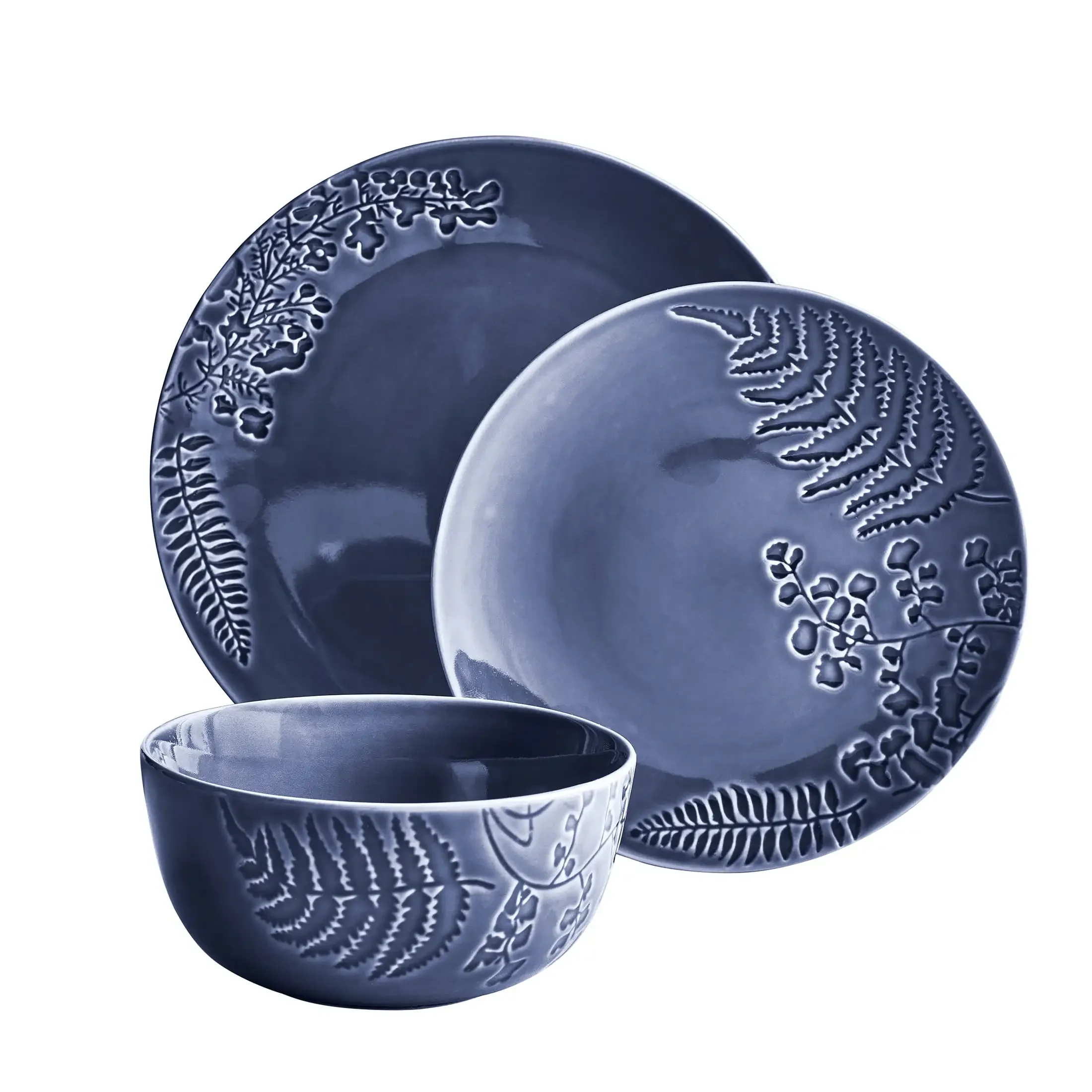 Ellie Blue Stoneware 12-Piece Dinnerware Set for Daily Use and Entertaining
Ellie Blue Stoneware 12-Piece Dinnerware Set for Daily Use and Entertaining
