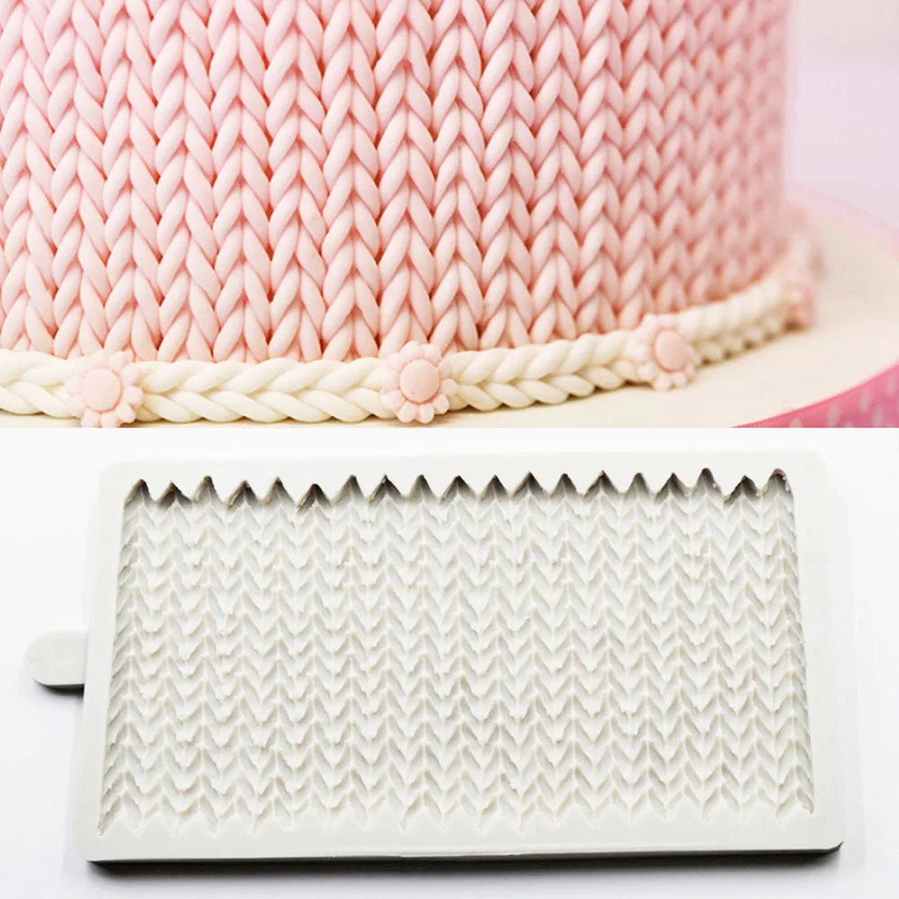 Sweater Knit Strip Textured Fondant Silicone Mold Chocolate Sugarcraft Lace Decor Cake Baking Mould DIY Coarse Grained Sweater
Sweater Knit Strip Textured Fondant Silicone Mold Chocolate Sugarcraft Lace Decor Cake Baking Mould DIY Coarse Grained Sweater