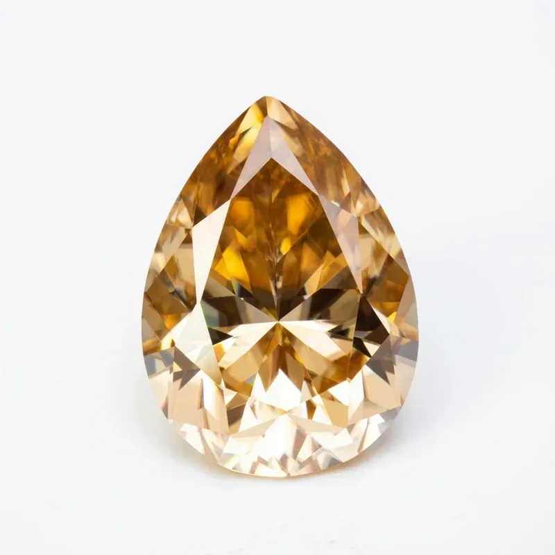 NEW Moissanite Stone Pear Cut Champagne Natural Color for Diy Charms Jewelry Make Big Size Loose Moissanites with Certificate
NEW Moissanite Stone Pear Cut Champagne Natural Color for Diy Charms Jewelry Make Big Size Loose Moissanites with Certificate