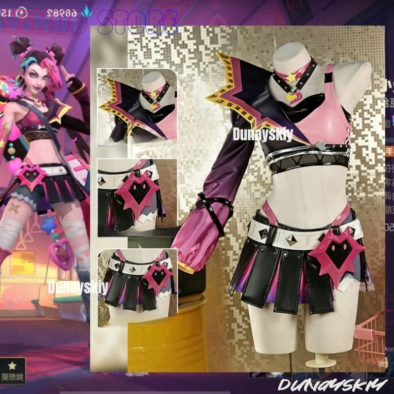 Lovestruck Jinx Cosplay Costume LOL Valentine's Day New Skin Jinx Women Cosplay Costume Halloween Full Set
Lovestruck Jinx Cosplay Costume LOL Valentine's Day New Skin Jinx Women Cosplay Costume Halloween Full Set