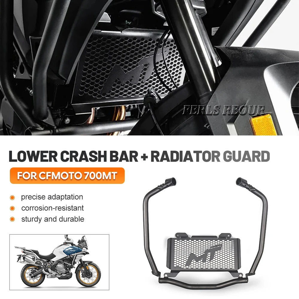 Lower Crash Bar Radiator Guard For CFmoto 700MT 2024-2026 Motorcycle Accessories Grille Protection Cover Protector
Lower Crash Bar Radiator Guard For CFmoto 700MT 2024-2026 Motorcycle Accessories Grille Protection Cover Protector