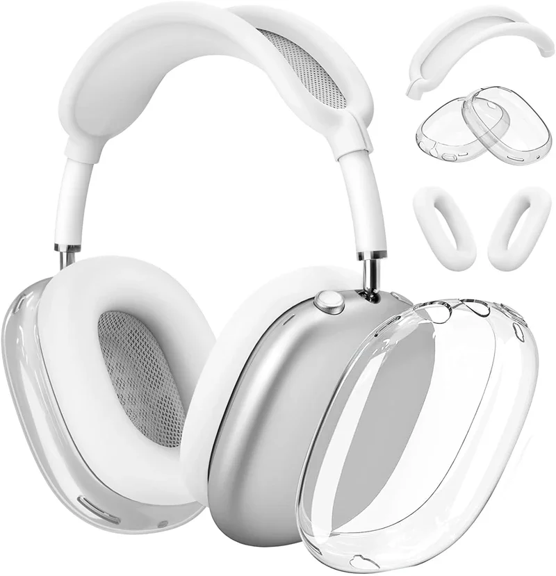 3 in 1 Clear Soft TPU Silicone Skin Protector Ear Cups Case for Airpods Max Airpodmax Anti Scratch Headphones Cover Accessories
3 in 1 Clear Soft TPU Silicone Skin Protector Ear Cups Case for Airpods Max Airpodmax Anti Scratch Headphones Cover Accessories