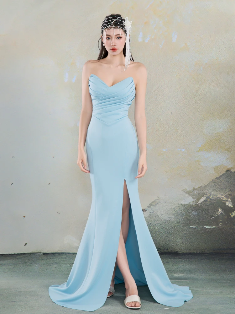 DSP Women's Mermaid V Neck Satin Prom Dresses 2025 Simple Design Graduation Party Dresses Birthday Dresses
DSP Women's Mermaid V Neck Satin Prom Dresses 2025 Simple Design Graduation Party Dresses Birthday Dresses
