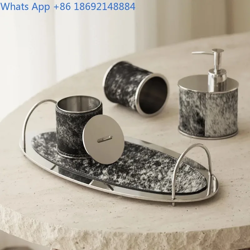 Современный легкий роскошный минималистичный набор для ванной комнаты из нержавеющей стали, высококачественный дозатор мыла для виллы, декоративное украшение
Современный легкий роскошный минималистичный набор для ванной комнаты из нержавеющей стали, высококачественный дозатор мыла для виллы, декоративное украшение