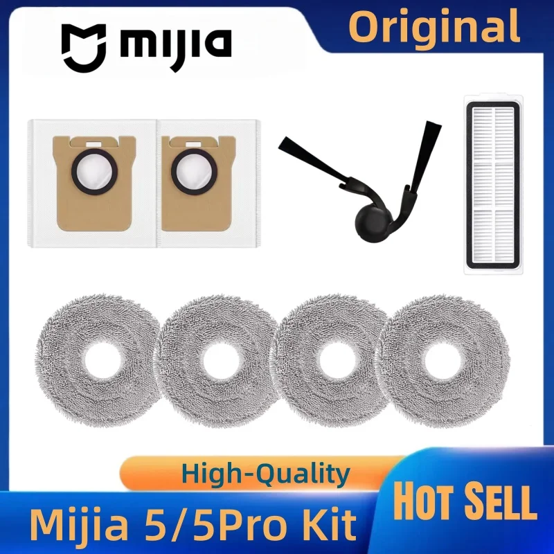 Orignal Mi Robot Vacuum 5 / OV31GL Accessories Kit for Mi Robot Vacuum 5 Pro / D109GL - Side Brush, HEPA Filter, Mop Cloth, Bags
Orignal Mi Robot Vacuum 5 / OV31GL Accessories Kit for Mi Robot Vacuum 5 Pro / D109GL - Side Brush, HEPA Filter, Mop Cloth, Bags