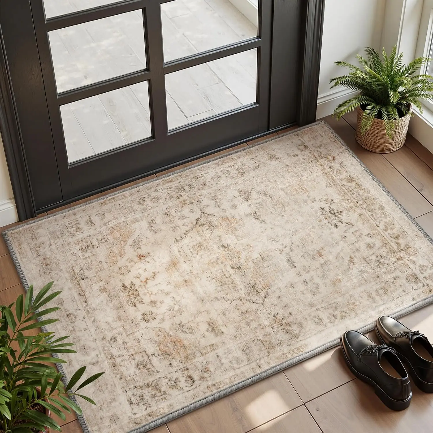 Soft Vintage Non-Slip Washable Rug 24x36 Inch for Kitchen Bathroom Entryway Beige Decorative Accent
Soft Vintage Non-Slip Washable Rug 24x36 Inch for Kitchen Bathroom Entryway Beige Decorative Accent