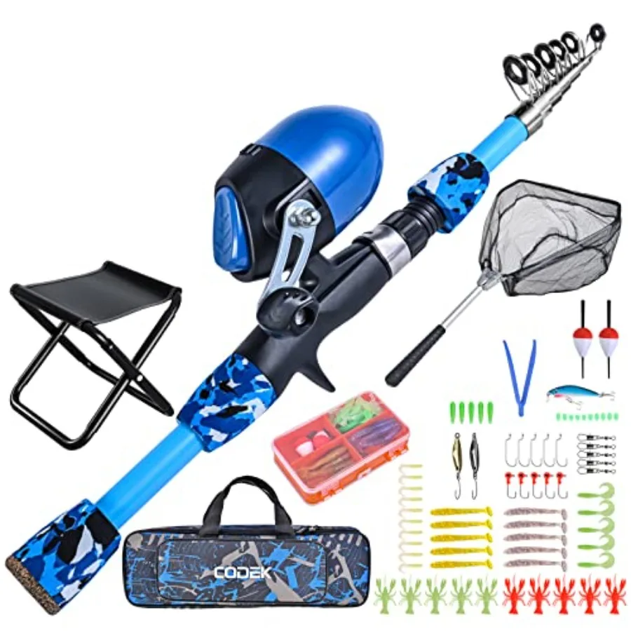 Fishing Pole Set Portable Telescopic Fishing Rods with Collasible Chair Fishing Net Carrier Bag and Full Kits for Boys and Girl
Fishing Pole Set Portable Telescopic Fishing Rods with Collasible Chair Fishing Net Carrier Bag and Full Kits for Boys and Girl