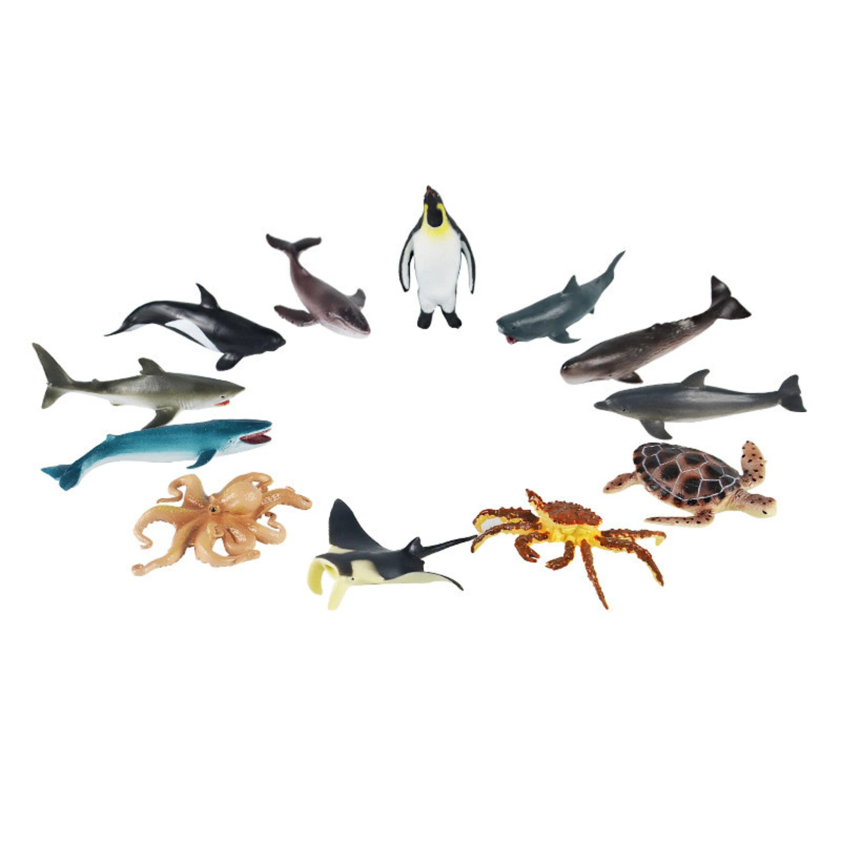 RECUR Marine Animal Set Model Toy Dolphin Shark Octopus Crab Jellyfish Seal Whale Educational Gift Collection Scene Decoration
RECUR Marine Animal Set Model Toy Dolphin Shark Octopus Crab Jellyfish Seal Whale Educational Gift Collection Scene Decoration