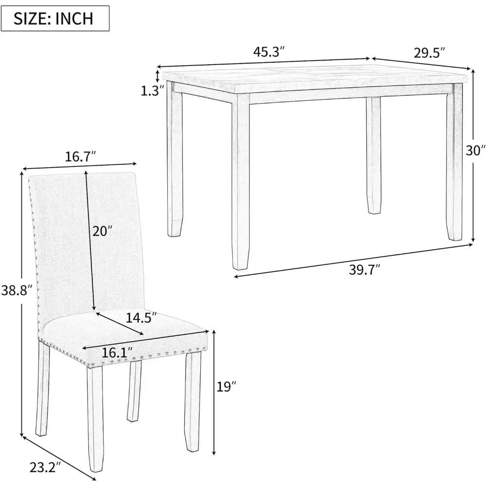 Kitchen Dining Table Set for 4, Wood Dining Table and Chairs Set, Dining Room Set for Kitchen/Home, White/Beige
Kitchen Dining Table Set for 4, Wood Dining Table and Chairs Set, Dining Room Set for Kitchen/Home, White/Beige