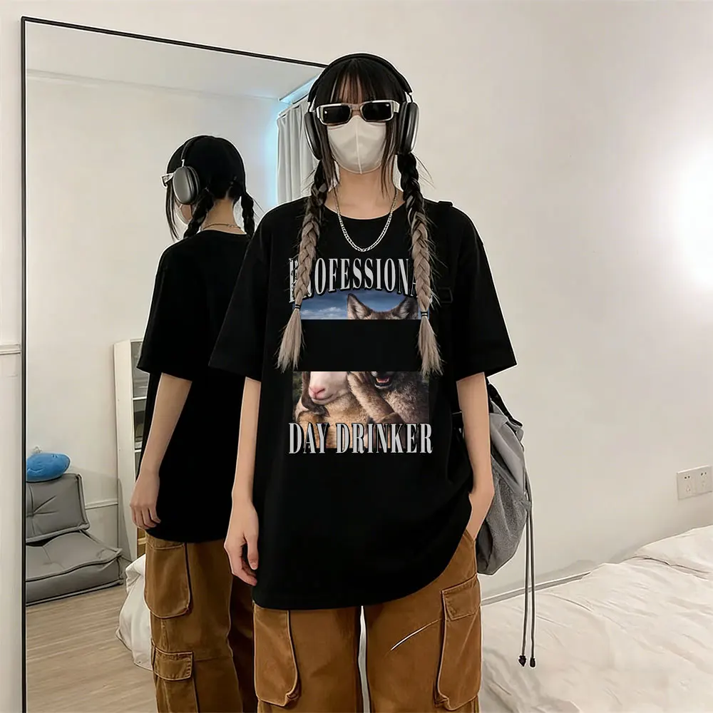 Professional Day Drinker Funny Wolf Meme Lovers Meme Humor T Shirt Men Fashion T-shirt Cotton Casual Oversized Short Sleeve Tees
Professional Day Drinker Funny Wolf Meme Lovers Meme Humor T Shirt Men Fashion T-shirt Cotton Casual Oversized Short Sleeve Tees