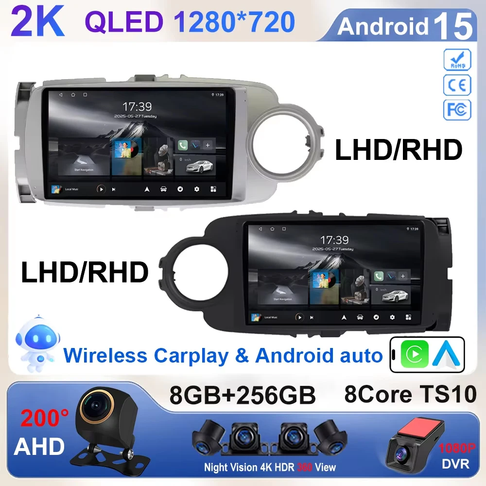 Android 15 2 Din Auto Car Radio Multimedia Video For Toyota Yaris LHD RHD 2012-2017 Carplay Stereo gps Navigation WIFI DVD BT
Android 15 2 Din Auto Car Radio Multimedia Video For Toyota Yaris LHD RHD 2012-2017 Carplay Stereo gps Navigation WIFI DVD BT