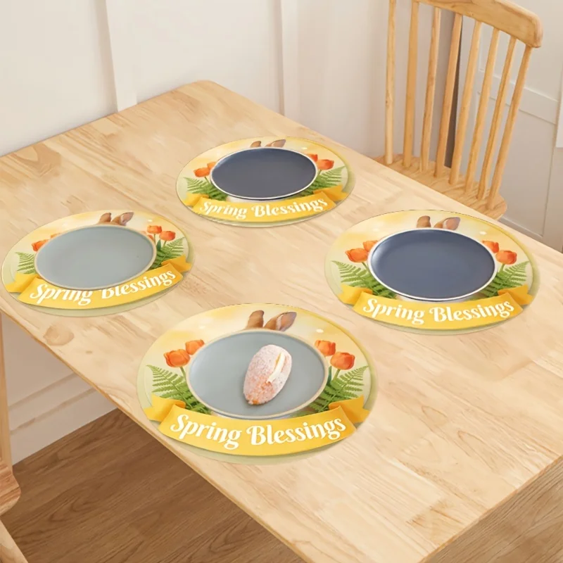 4 шт. пасхальный кролик и круглые коврики для стола — термостойкие противоскользящие салфетки, подходящие для праздничного декора обеденного стола, сервировки пружинного стола
4 шт. пасхальный кролик и круглые коврики для стола — термостойкие противоскользящие салфетки, подходящие для праздничного декора обеденного стола, сервировки пружинного стола