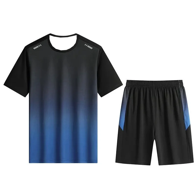 2026 New Men's Gradient Quick Dry Sportswear Set 2PCS Short Sleeve T-Shirt + Shorts Breathable Running Gym Fitness Tracksuit
2026 New Men's Gradient Quick Dry Sportswear Set 2PCS Short Sleeve T-Shirt + Shorts Breathable Running Gym Fitness Tracksuit