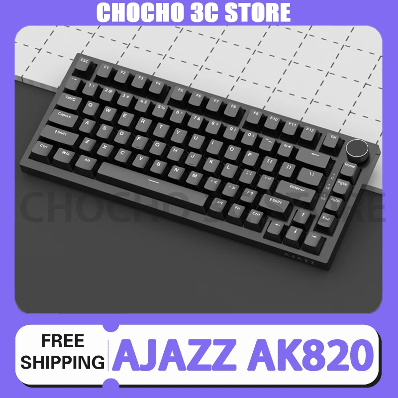 Клавиатура Ajazz Ak820 Механическая с проводной/трехрежимной подсветкой, 75% портативная
Клавиатура Ajazz Ak820 Механическая с проводной/трехрежимной подсветкой, 75% портативная
