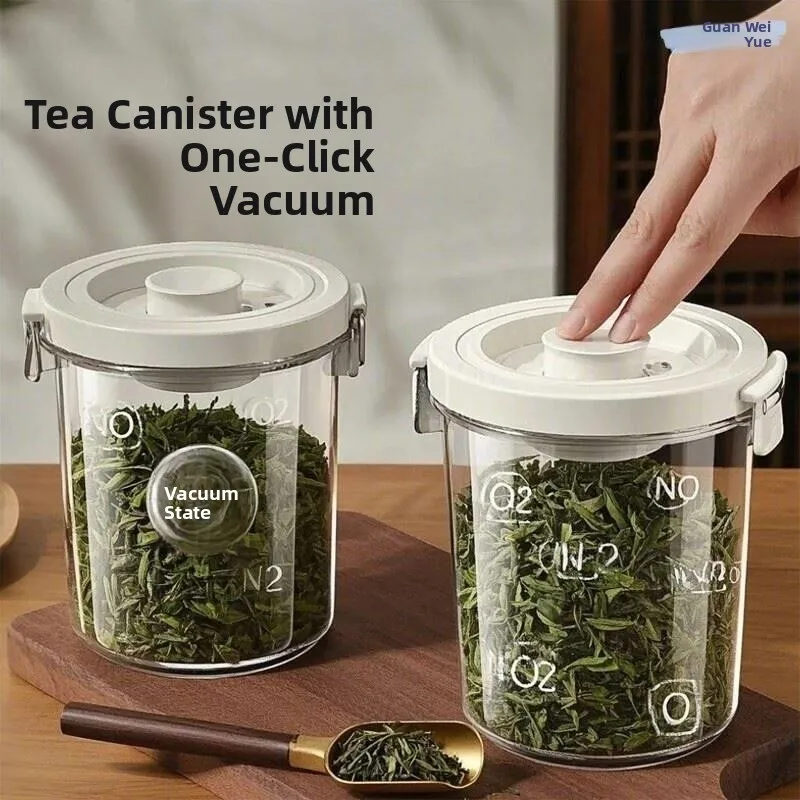 Glass Tea Canister Vacuum Sealed Storage Jar Kitchen Organizer with Lid And Spoon for Black Tea Home Use Sealable Container
Glass Tea Canister Vacuum Sealed Storage Jar Kitchen Organizer with Lid And Spoon for Black Tea Home Use Sealable Container