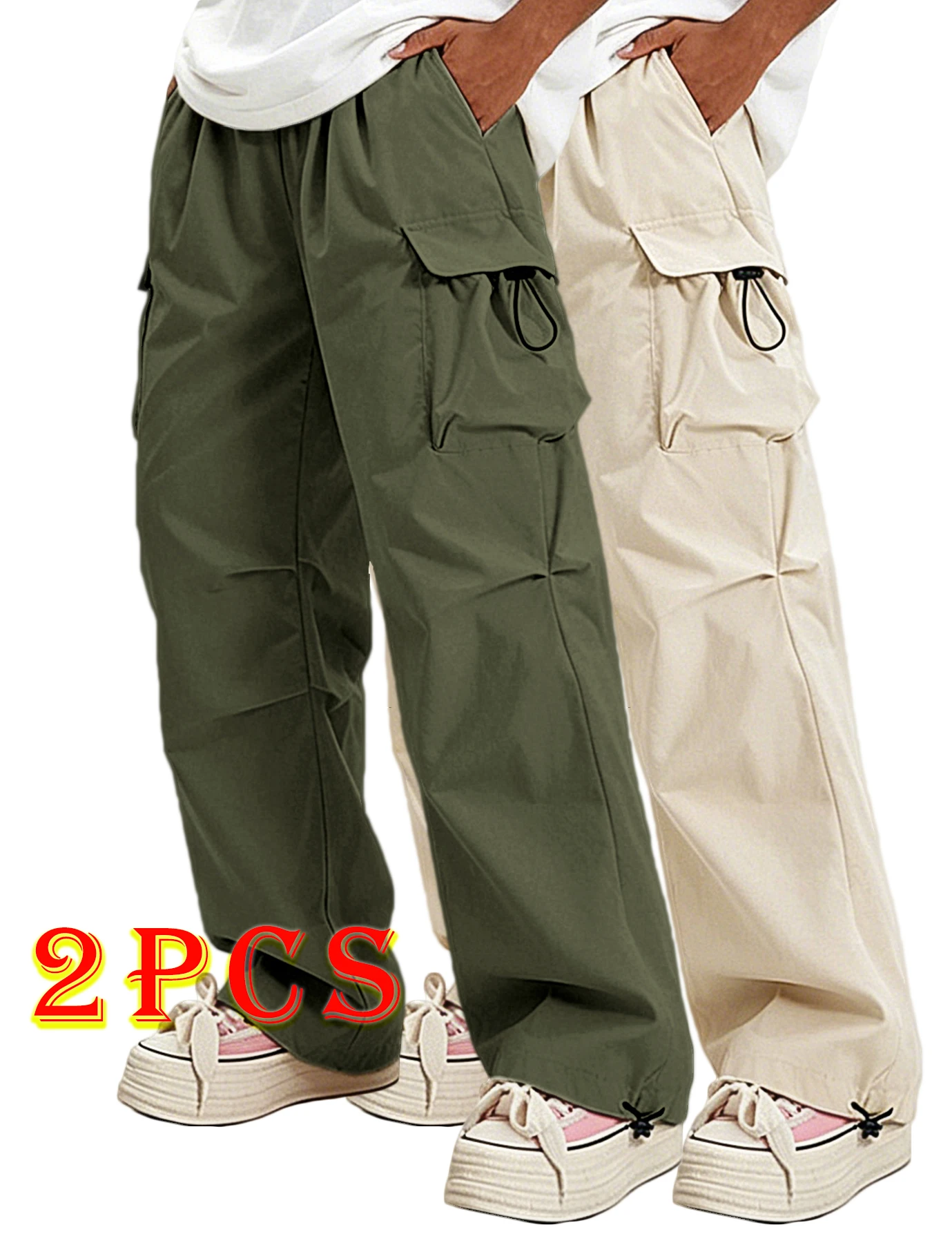 (2 PCS)Men's Spring and Autumn New Waterproof Hip Hop Mountaineering Pants Casual Harajuku Work Pants Black Cargo Outwear Pants
(2 PCS)Men's Spring and Autumn New Waterproof Hip Hop Mountaineering Pants Casual Harajuku Work Pants Black Cargo Outwear Pants