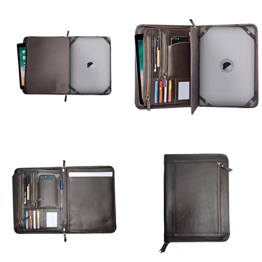 Handmade Genuine Leather Business Portfolio by Professional Organizer Men and Women Durable Leather Padfolio with Sleeves for d
Handmade Genuine Leather Business Portfolio by Professional Organizer Men and Women Durable Leather Padfolio with Sleeves for d