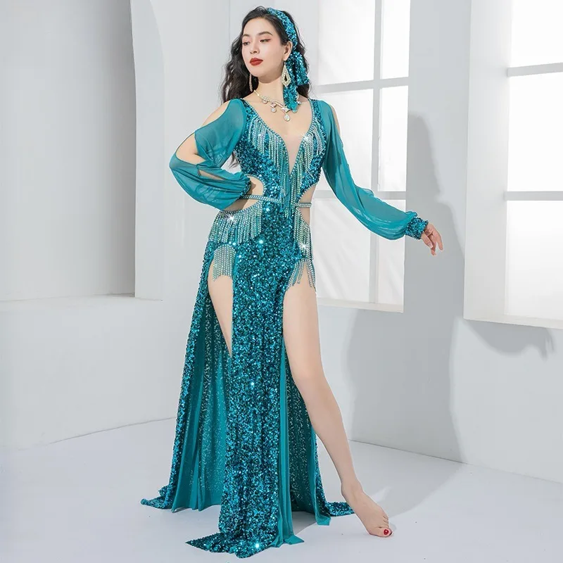 Women Belly Dance Dress Practice Class Suit Oriental Dance Competition Clothing Light Luxury Sequin Performance Dress Adult
Women Belly Dance Dress Practice Class Suit Oriental Dance Competition Clothing Light Luxury Sequin Performance Dress Adult