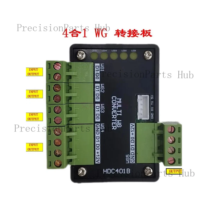 4- Converter, WG4-in-1 , 4-way Merged Module, Wiegand 4-in-1
4- Converter, WG4-in-1 , 4-way Merged Module, Wiegand 4-in-1