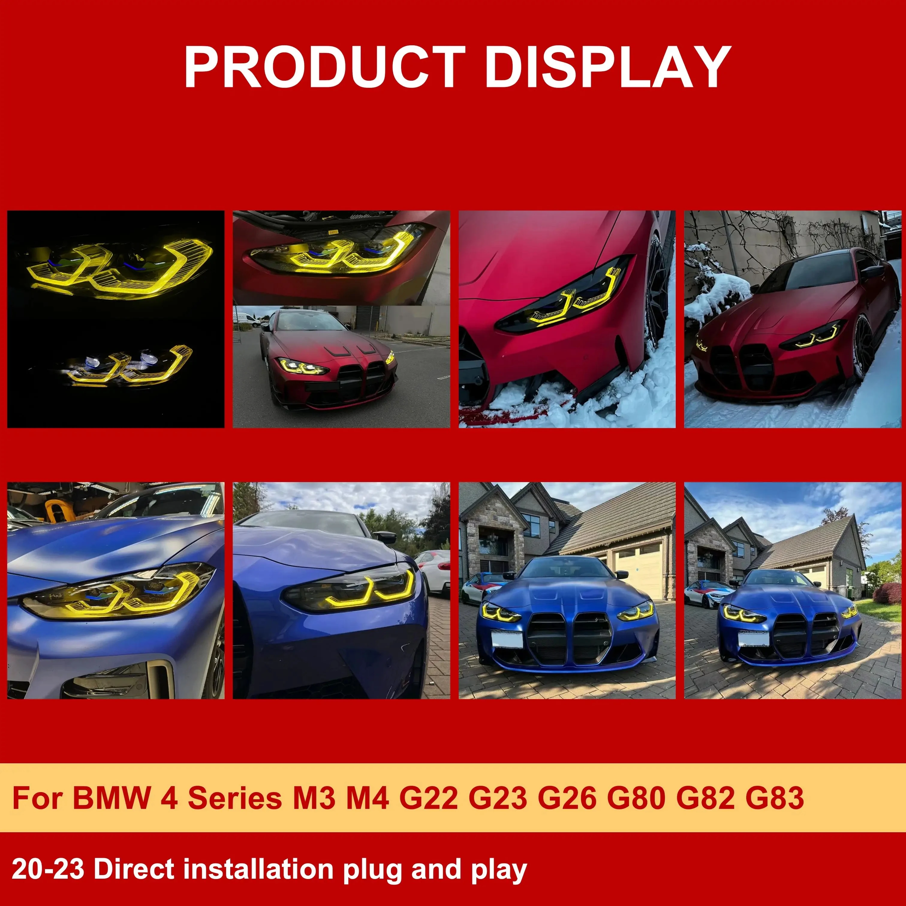G82 Yellow Lemon DRL LED Modules For 2021 2022 BMW M3 M4 G22 G23 G26 G80 G83 430i M440i Laser Headlight Daytime Running Light
G82 Yellow Lemon DRL LED Modules For 2021 2022 BMW M3 M4 G22 G23 G26 G80 G83 430i M440i Laser Headlight Daytime Running Light