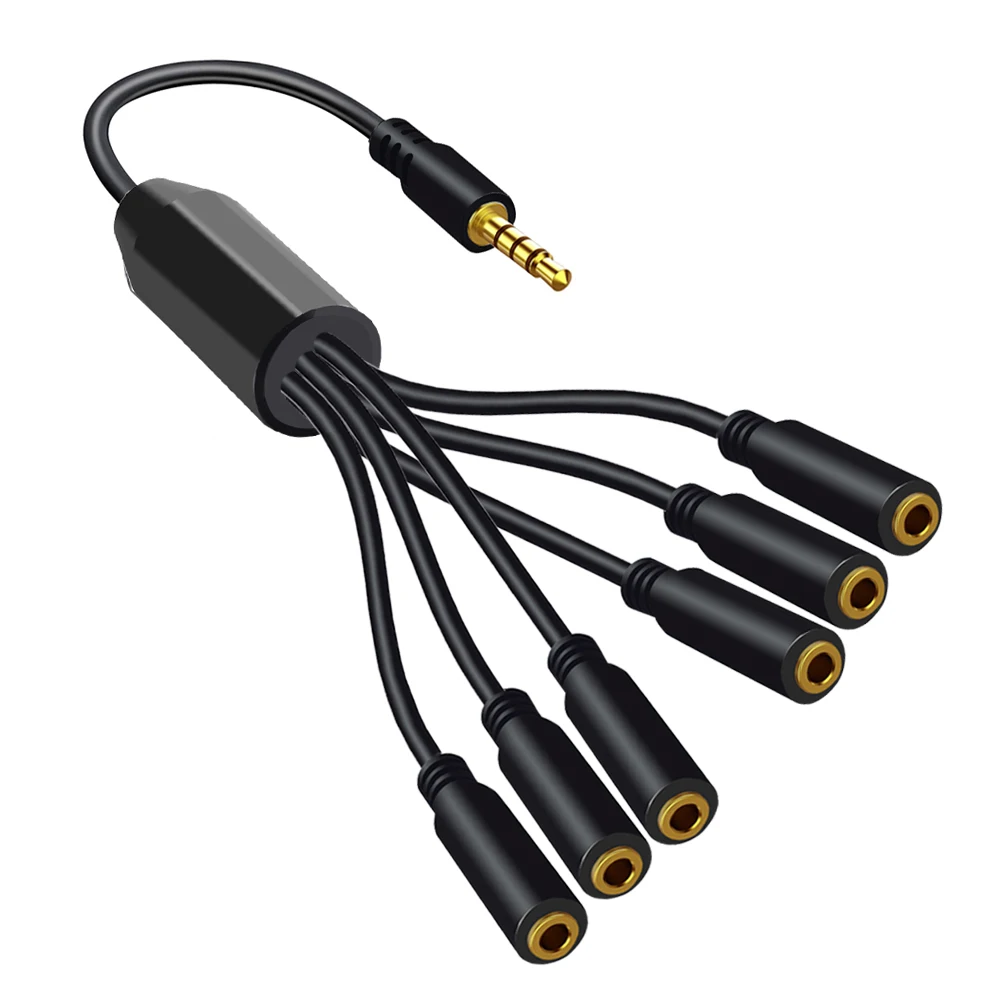 3.5mm Earpphone Spliter Audeo Jack Extender 1 To 6 Ports Aux Cable Earphone Mic Audio Adapter For Phone Headset Splitter Cable
3.5mm Earpphone Spliter Audeo Jack Extender 1 To 6 Ports Aux Cable Earphone Mic Audio Adapter For Phone Headset Splitter Cable