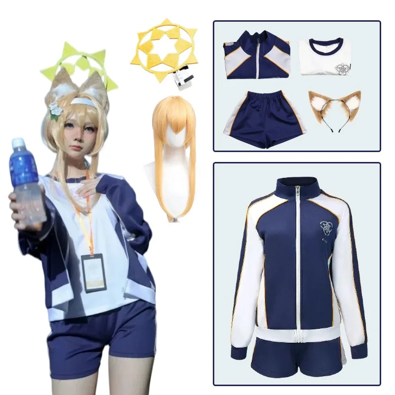 Iochi Mari School Gym Uniform Anime Blue Archive Cosplay Costume Women Coat Top Shorts Wig Suit Halloween Party Casual Clothing
Iochi Mari School Gym Uniform Anime Blue Archive Cosplay Costume Women Coat Top Shorts Wig Suit Halloween Party Casual Clothing