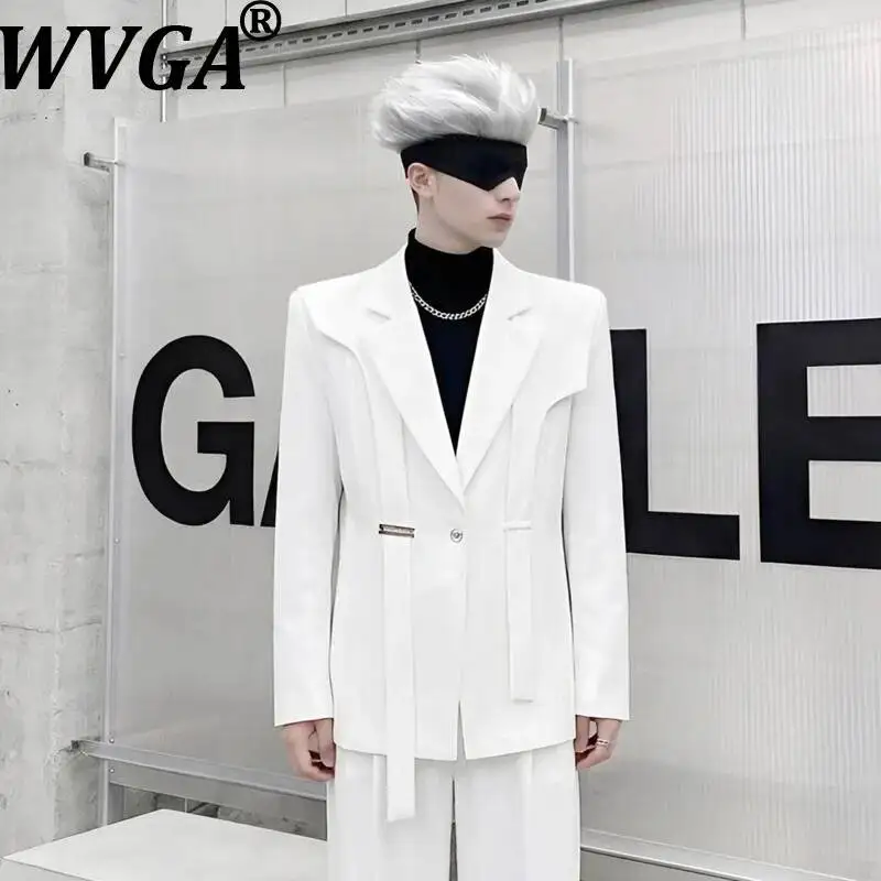 WVGA Spring Autumn New Men Korean Style Ribbons Stylish Shoulder-padded Blazer Niche Chic Casual Pants Two Pieces Set Ins W25396
WVGA Spring Autumn New Men Korean Style Ribbons Stylish Shoulder-padded Blazer Niche Chic Casual Pants Two Pieces Set Ins W25396
