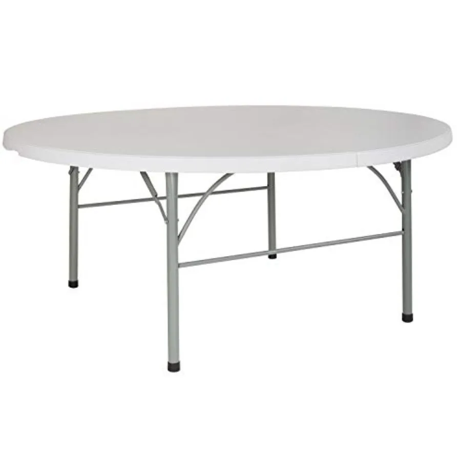Stonewall 6' Round Plastic Folding Event Table with Carrying Handle, Bi-Fold Banquet Table for Indoor/Outdoor Events, White
Stonewall 6' Round Plastic Folding Event Table with Carrying Handle, Bi-Fold Banquet Table for Indoor/Outdoor Events, White