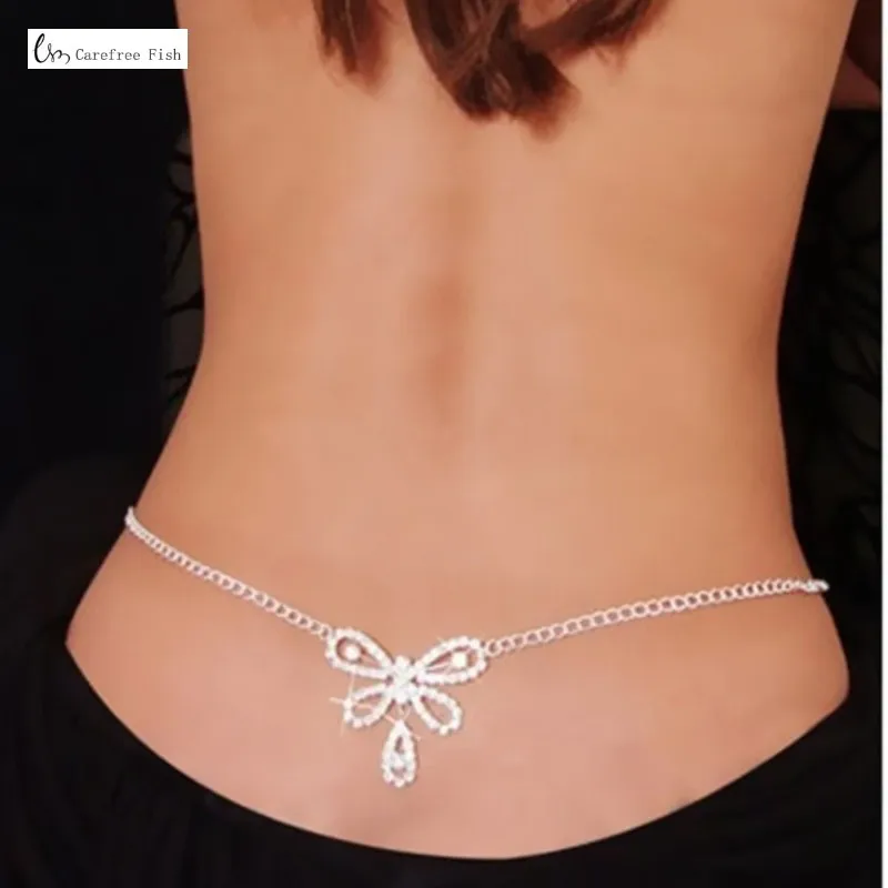 2023 Butterfly Diamond Waist Chain Fashion Gold S-Shaped Metal Belt Women Sexy belly chain belly dance metal chain
2023 Butterfly Diamond Waist Chain Fashion Gold S-Shaped Metal Belt Women Sexy belly chain belly dance metal chain