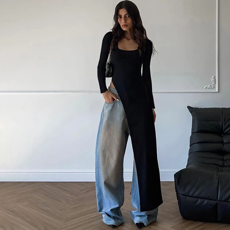 Autumn and Winter Elegant Fashion New Sexy Dress Women Solid Color Round Collar Long Sleeve Folds Split Drawstring Slim Robes
Autumn and Winter Elegant Fashion New Sexy Dress Women Solid Color Round Collar Long Sleeve Folds Split Drawstring Slim Robes
