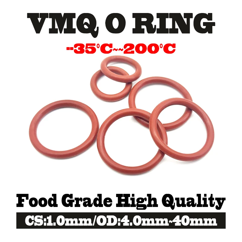 1000Pcs CS 1mm Red VMQ O-Ring OD 4-40mm Premium Quality Silicone High Temp Waterproof Oil Resistant Seal Ring for Industrial Use
1000Pcs CS 1mm Red VMQ O-Ring OD 4-40mm Premium Quality Silicone High Temp Waterproof Oil Resistant Seal Ring for Industrial Use