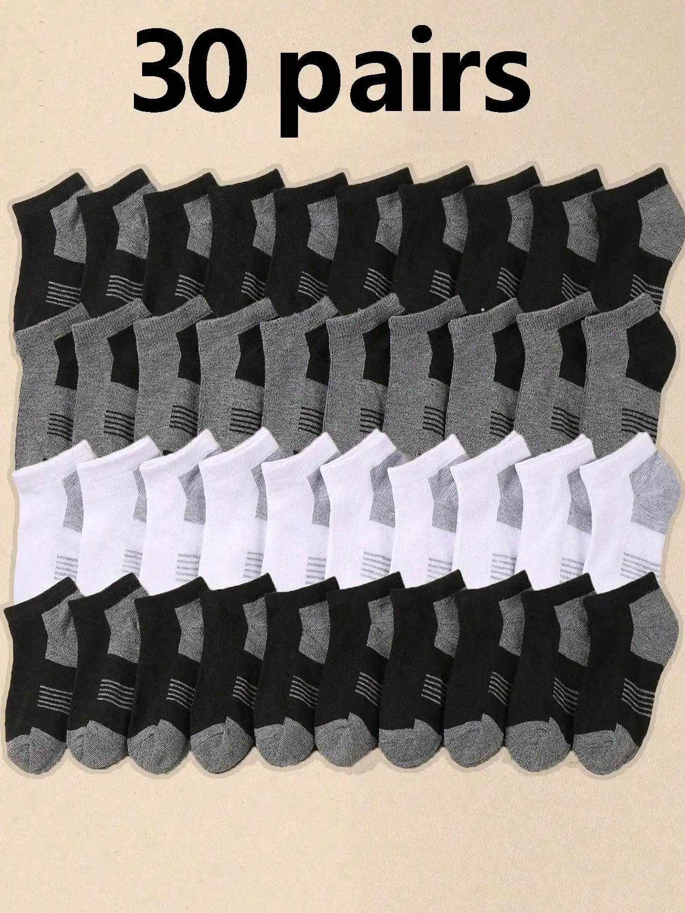 30 Pairs Unisex Kids' Color Block Mid-Calf Socks - Fashion Casual Sports Socks For Boys And Girls - Black, White, Gray Children Socks - Suitable For School, Sports And Daily Play
30 Pairs Unisex Kids' Color Block Mid-Calf Socks - Fashion Casual Sports Socks For Boys And Girls - Black, White, Gray Children Socks - Suitable For School, Sports And Daily Play