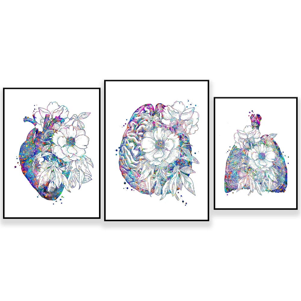 Doctor Office Decor, Brain Anatomy, Floral Heart, Lungs and Flowers, Medical Art, Clinic Decor, Doctor Graduation Gift
Doctor Office Decor, Brain Anatomy, Floral Heart, Lungs and Flowers, Medical Art, Clinic Decor, Doctor Graduation Gift