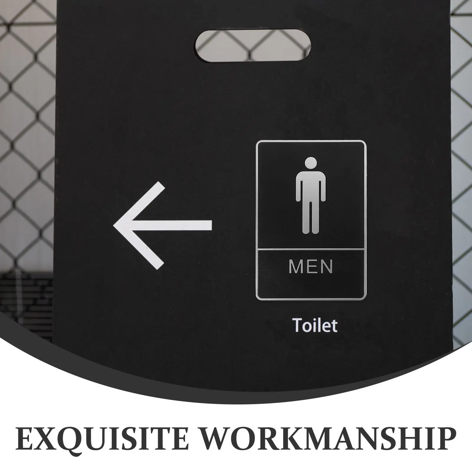 2Pcs Toilet Sign Stickers Black Restroom Decorative Plate for Bathroom Door Washroom Signage NonFading Durability
2Pcs Toilet Sign Stickers Black Restroom Decorative Plate for Bathroom Door Washroom Signage NonFading Durability