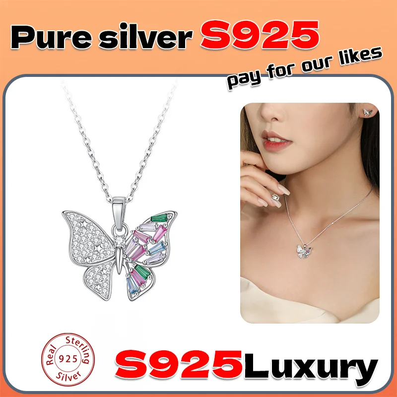 S925 sterling silver butterfly necklace women's exquisite color zirconium fashionable versatile collarbone chain
S925 sterling silver butterfly necklace women's exquisite color zirconium fashionable versatile collarbone chain