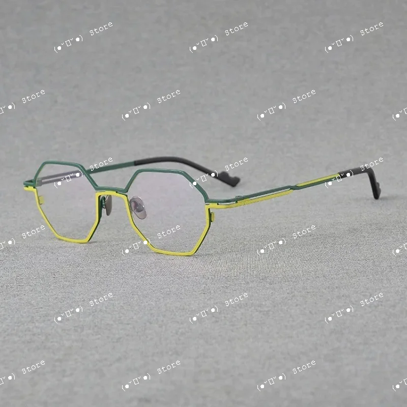 Trendy Personality Colour Blocking Ultra-light Pure Titanium Eyeglass Frame Men Women Retro Polygon Designer Eyewear Frame 2024
Trendy Personality Colour Blocking Ultra-light Pure Titanium Eyeglass Frame Men Women Retro Polygon Designer Eyewear Frame 2024