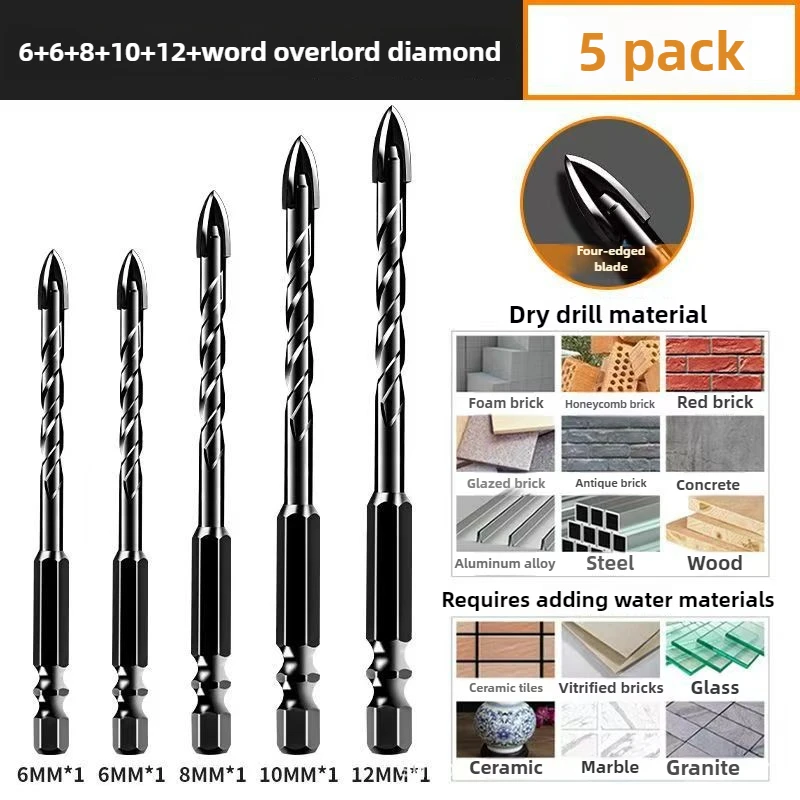 4/5/7PCS Hexagonal Shank Tile Drill Set Glass Drill Masonry Bit Set 6-12 mm Drill Ceramic Tile Drilling Tools Set
4/5/7PCS Hexagonal Shank Tile Drill Set Glass Drill Masonry Bit Set 6-12 mm Drill Ceramic Tile Drilling Tools Set