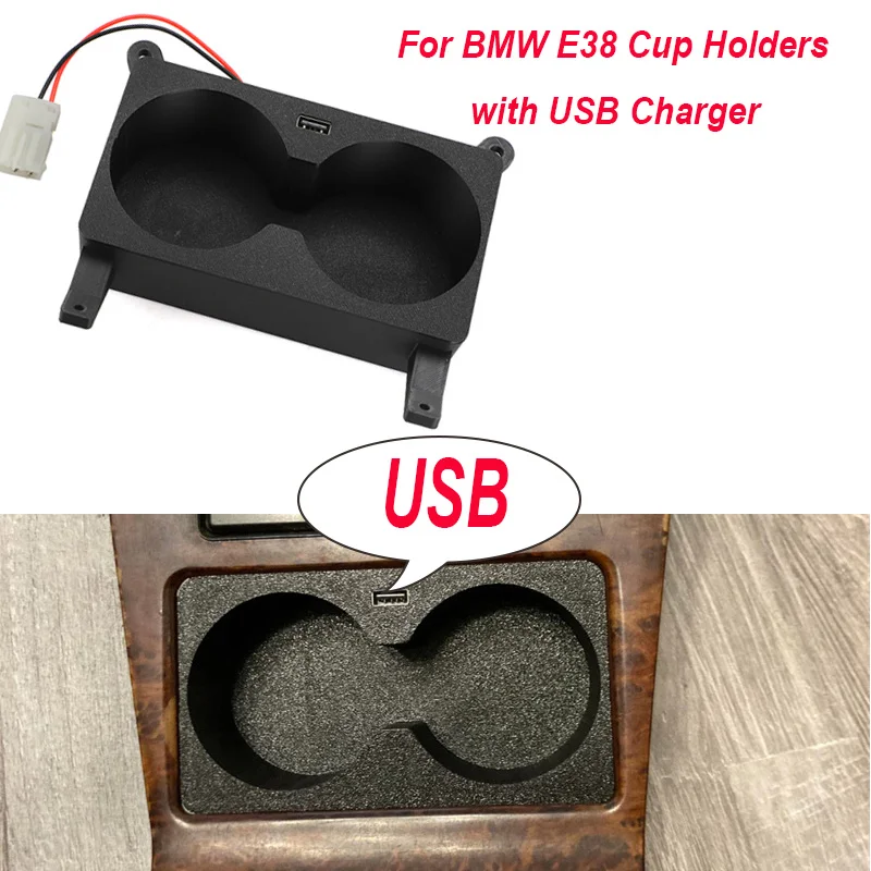 Подстаканники с USB-зарядным устройством типа C, автомобильный салон, подстаканник, кофейная кружка, держатели для воды и напитков для BMW E38
Подстаканники с USB-зарядным устройством типа C, автомобильный салон, подстаканник, кофейная кружка, держатели для воды и напитков для BMW E38