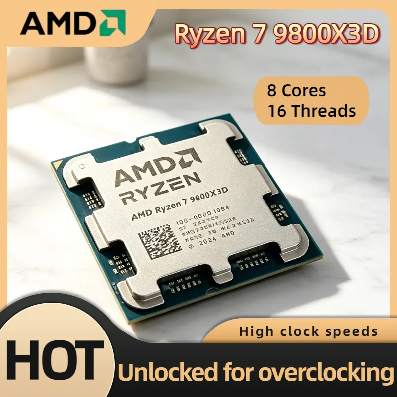 AMD R7 9800X3D 8C 16T 4.7GHz Base 5.2GHz Boost Zen5 4nm AM5 104MB 3D V Cache 120W DDR5 Gaming CPU Pro New Gift 8K HD
AMD R7 9800X3D 8C 16T 4.7GHz Base 5.2GHz Boost Zen5 4nm AM5 104MB 3D V Cache 120W DDR5 Gaming CPU Pro New Gift 8K HD